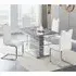 Parini Small Extendable Dining Table with 4 Petra Chairs - White