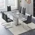 Parini Small Extendable Dining Table with 6 Petra Chairs - Black