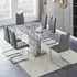 Parini Small Extendable Dining Table with 6 Petra Chairs - Grey