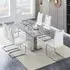 Parini Small Extendable Dining Table with 6 Petra Chairs - White