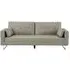 Paris 3-Seater Sofa Bed - Grey, Faux Leather