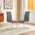 Paris Dining Chairs - Grey, Faux Leather