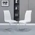 Paris Dining Chairs Pair - White, Faux Leather