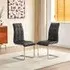 Paris Dining Chairs Set of 2 - Black, Faux Leather
