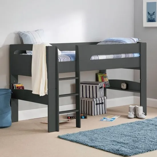 Paris Midsleeper Bunk Bed - Anthracite, MDF