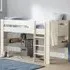 Paris Midsleeper Bunk Bed - Stone White, MDF