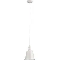 Parista Bell Shade Pendant Light - White, Metal