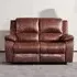 Parker 2-Seater Electric Recliner Sofa - Dark Tan, Faux Leather