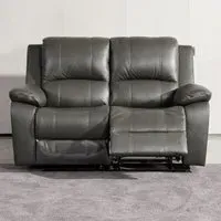 Parker 2-Seater Electric Recliner Sofa - Grey, Faux Leather