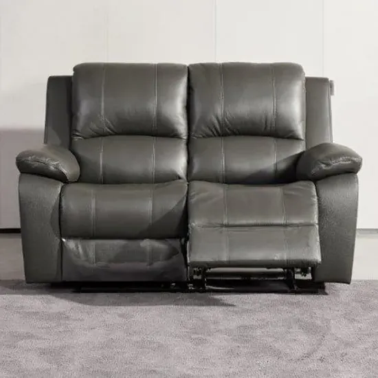 Parker 2-Seater Electric Recliner Sofa - Grey, Faux Leather