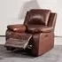 Parker Electric Recliner Armchair - Dark Tan, Faux Leather