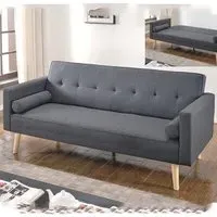 Parlan Sofa Bed - Dark Grey, Linen