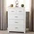 Parnu 5-Drawer Chest of Drawers - White, Oak