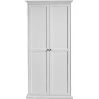 Paroya 2-Door Wardrobe - White, Wood