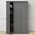 Paroya 3-Door Wardrobe - Matt Grey, Wood