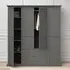 Paroya 4-Door 2-Drawer Wardrobe - Matt Grey, MDF