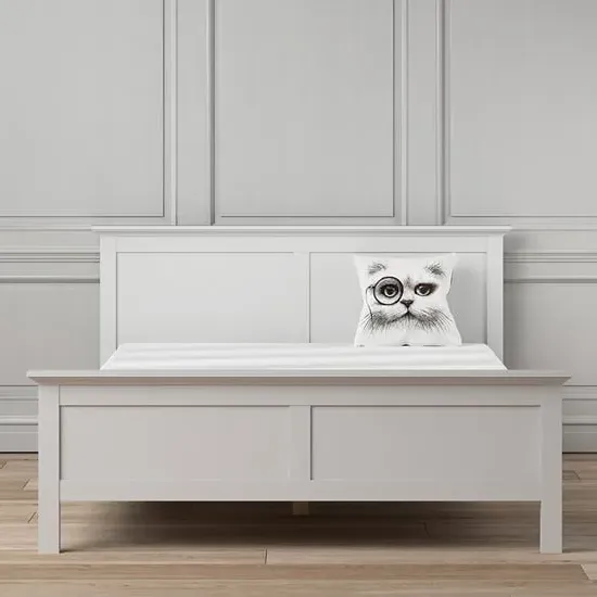 Paroya Double Bed Frame - White, Wood