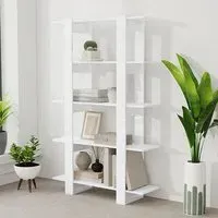Parry High Gloss Bookcase and Room Divider - White