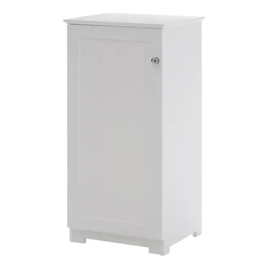 Partland Bathroom Cabinet with 1 Door - White, MDF image