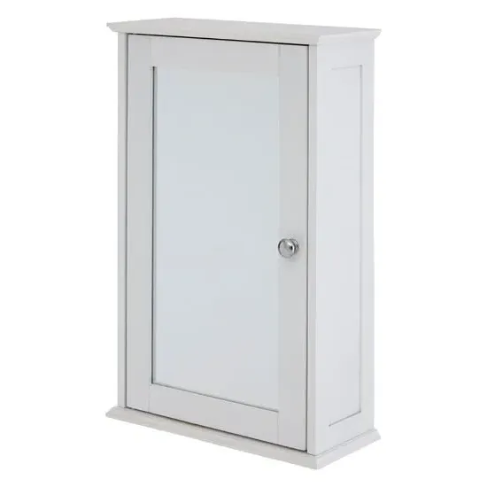 Partland Mirrored Bathroom Cabinet - White, MDF image