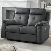 Pasco 2-Seater Electric Recliner Sofa - Anthracite, Fabric