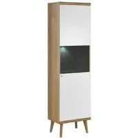 Pasco Display Cabinet with 1 Door - White, Oak