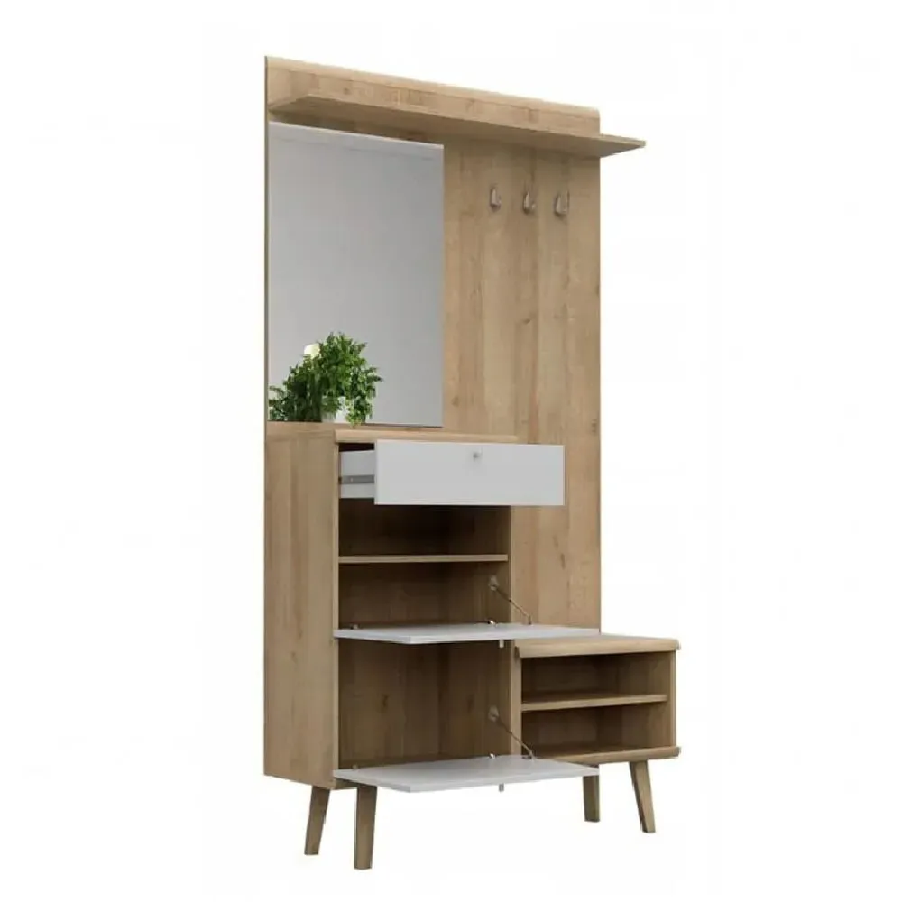 Pasco Hallway Furniture Set - White, Oak