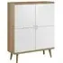Pasco Storage Cabinet with 4 Doors - White, Oak