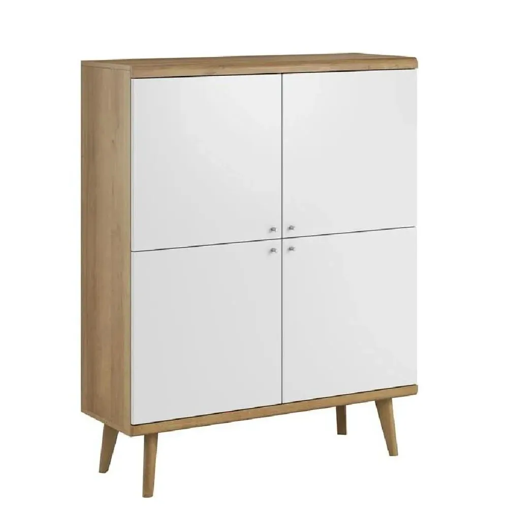 Pasco Storage Cabinet with 4 Doors - White, Oak