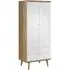 Pasco Wardrobe with 2 Doors - White, Oak