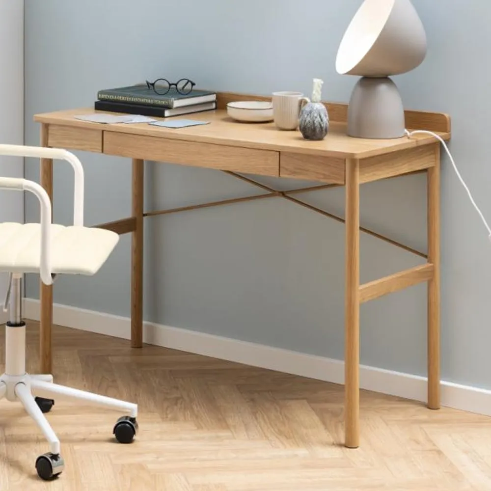 Pasco Wooden Laptop Desk with 1 Drawer - Oak