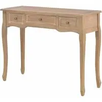 Pasgen Dressing Console Table with 3 Drawers - Brown, MDF