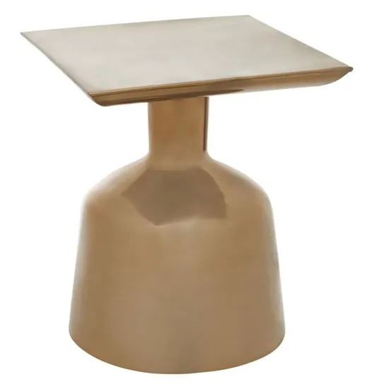 Paso Square Metal Side Table - Gold