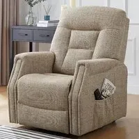 Passaic Electric Recliner Chair - Oatmeal, Fabric