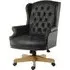 Patmos Executive Office Chair with Gas Lift - Black, Bonded Leather