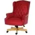 Patmos Executive Office Chair with Gas Lift - Red, Bonded Leather