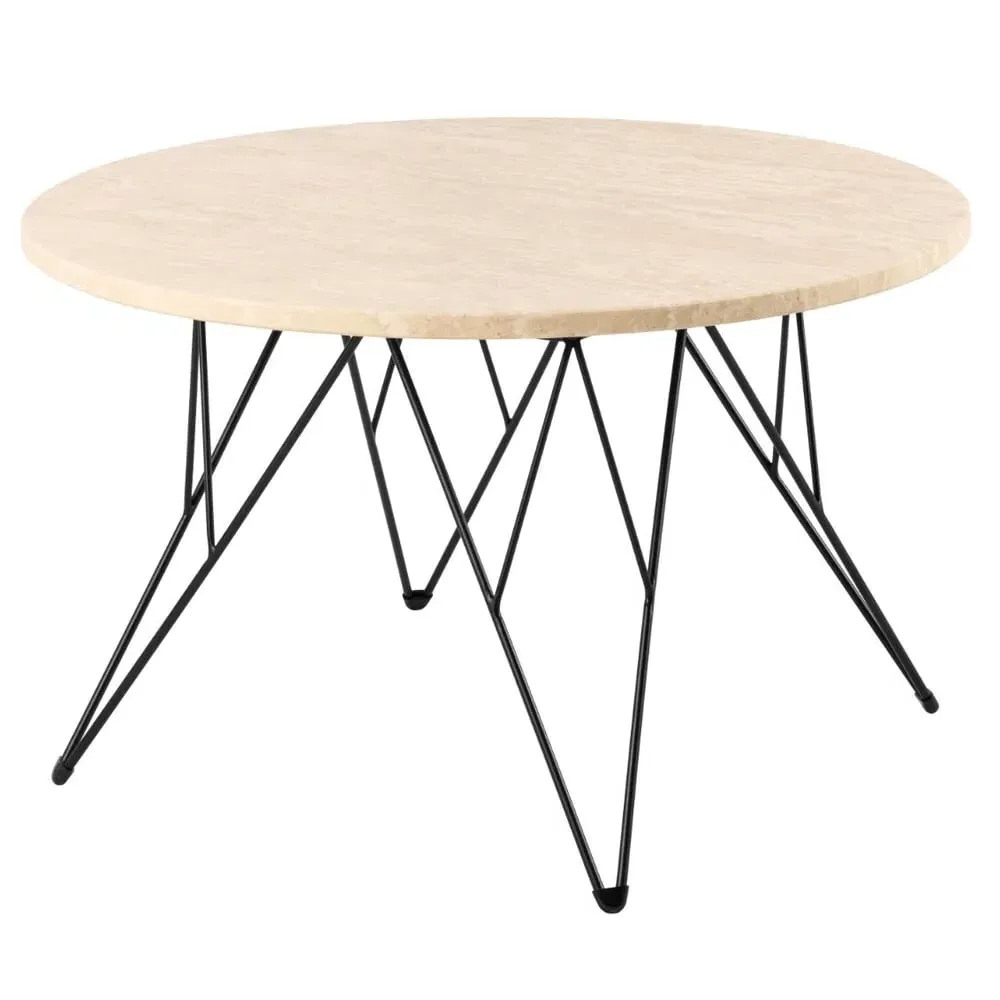 Patoka Round Coffee Table - Beige, Wood