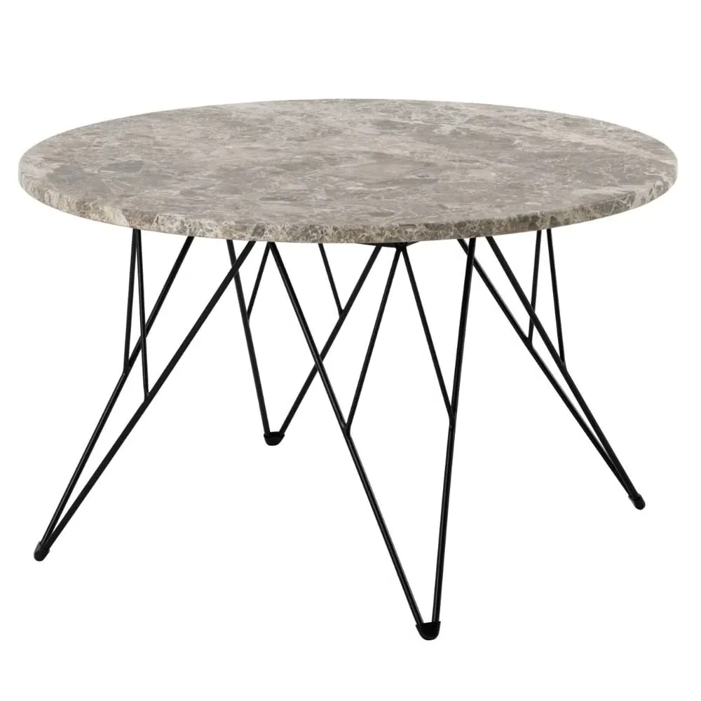 Patoka Round Coffee Table - Brown, Marble image