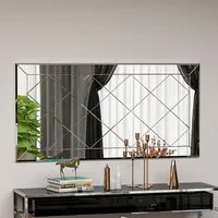 Pauli Glass Wall Mirror - White, MDF alternate view
