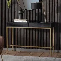 Pauls Console Table with 2 Drawers - Black, Wood