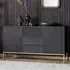 Pauls Sideboard with 2 Doors 3 Drawers - Black, Mango Wood