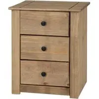 Pavia 3 Drawer Chest - Natural Wax, Wood