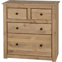Pavia 4 Drawer Chest - Natural Wax, Wood