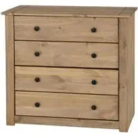 Pavia 4 Drawer Chest - Natural Wax, Wood