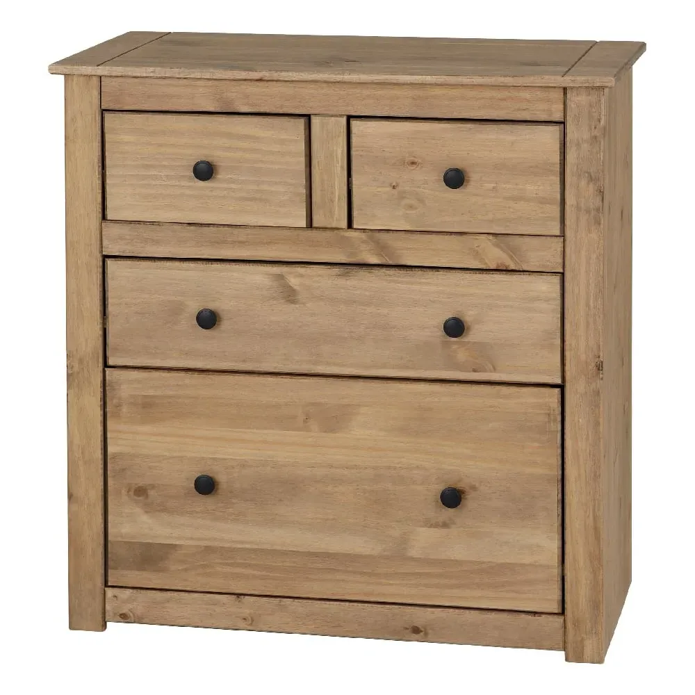 Pavia 4 Drawer Chest - Natural Wax, Wood