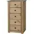 Pavia 5 Drawer Chest - Natural Wax, Wood