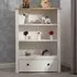 Pavia Bookcase with Drawer - White, Pine