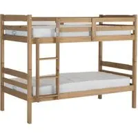 Pavia Bunk Bed with Ladder - Natural Wax, Wood