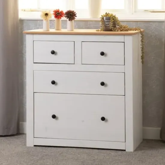 Pavia Chest of Drawers - White, Pine