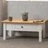 Pavia Coffee Table with 1 Drawer - White, Pine